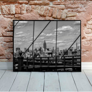 Affiche Vue de New York depuis Brooklyn Bridge
