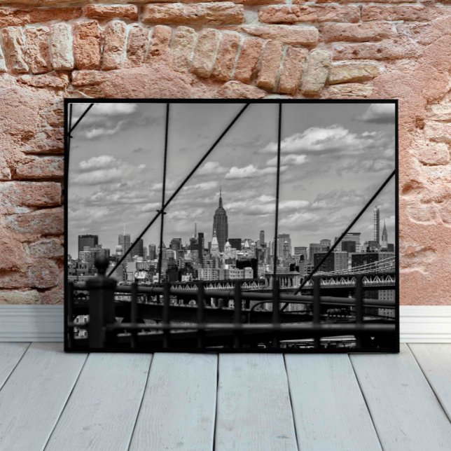 Affiche Vue de New York depuis Brooklyn Bridge (Créateur téléchargé)