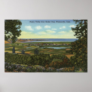 Affiche Vue de passage de Hecker de vallée de Pajaro
