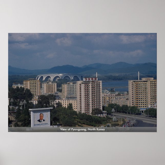 Affiche Vue de Pyongyang, Corée du Nord (Devant)