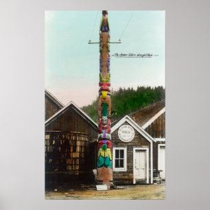 Affiche Vue de Raven TotempoleWrangell, AK