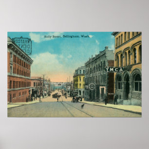 Affiche Vue de rue YMCABellingham, WA de houx