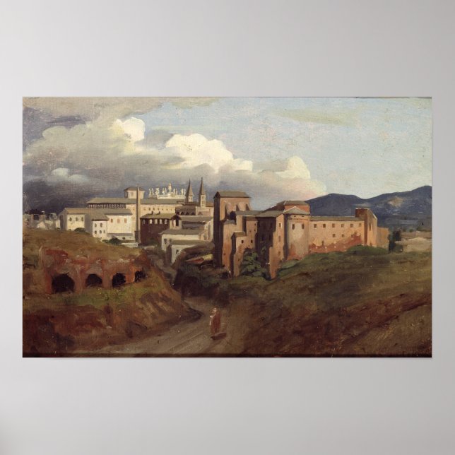 Affiche Vue de Saint John Lateran, Rome, 1822 (Devant)