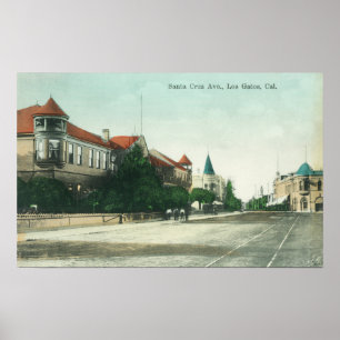 Affiche Vue de Santa Cruz AvenueLos Gatos, CA