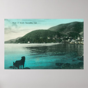 Affiche Vue de Shoreline de SausalitoSausalito du sud, CA