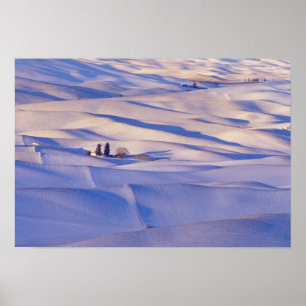 Affiche Vue de Steptoe Butte sur les collines ondulantes