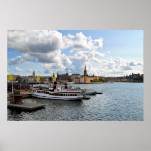 Affiche Vue de Stockholm en Suède