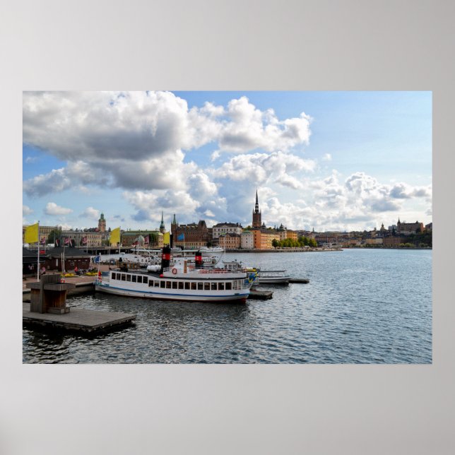 Affiche Vue de Stockholm en Suède (Devant)