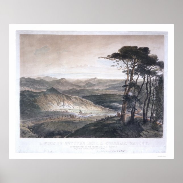 Affiche Vue de Sutter's Mill et de Culloma Valley (Devant)