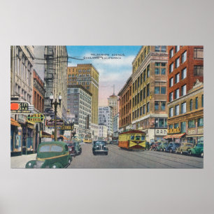 Affiche Vue de Telegraph AveOakland, CA