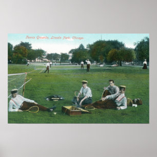 Affiche Vue de tennis GroundsChicago, IL de Lincoln Park
