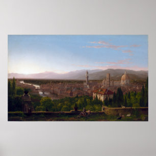 Affiche Vue de Thomas Cole de Florence