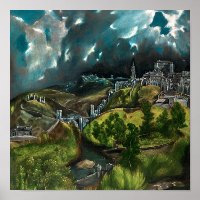 Affiche Vue de Tolède | El Greco | (Devant)