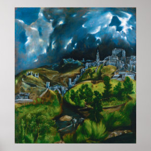Affiche Vue de Tolède par El Greco (1599)