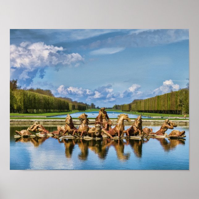 Affiche Vue De Versailles, France, Imprimer (Devant)