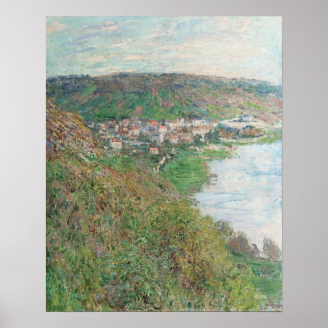 Affiche Vue de Vétheuil (1880) par Claude Monet (Devant)
