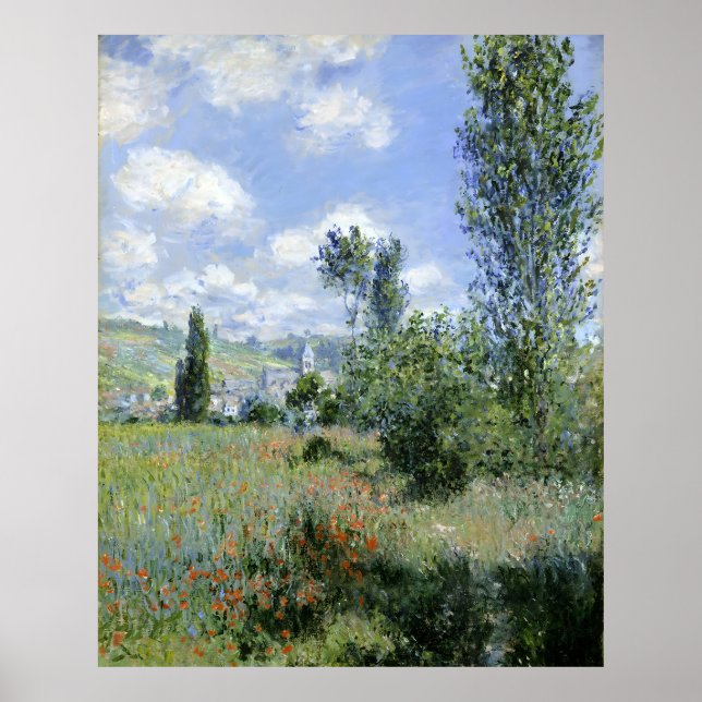 Affiche Vue de Vetheuil par Claude Monet (Devant)