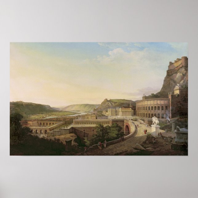 Affiche Vue de Vienne dans Roman Times, 1860 (Devant)