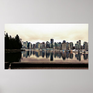 Affiche Vue de ville de Vancouver