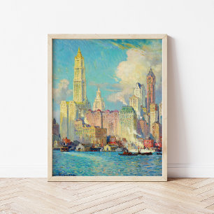 Affiche Vue de Wall Street   Colin Campbell Cooper