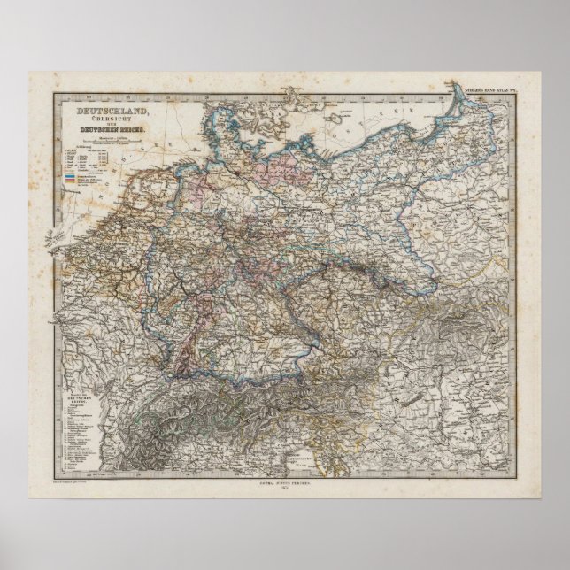 Affiche Vue d'ensemble de l'Empire allemand (Devant)