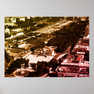 Affiche Vue d'ensemble du parc Belvedere à Vienne Autriche