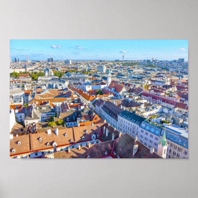Affiche Vue depuis la cathédrale Saint-Étienne, Vienne (Devant)