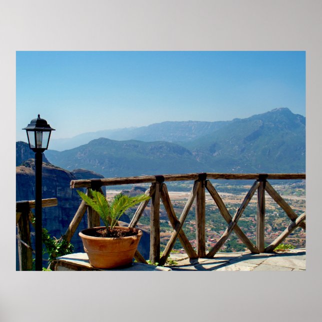 Affiche Vue depuis le balcon de Meteora Greece (Devant)