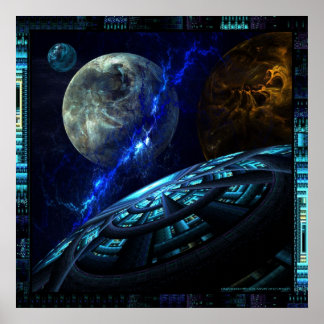 Affiche vue depuis le pont