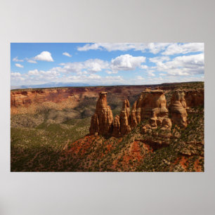 Affiche Vue depuis le sentier Canyon Rim à Colorado Monume
