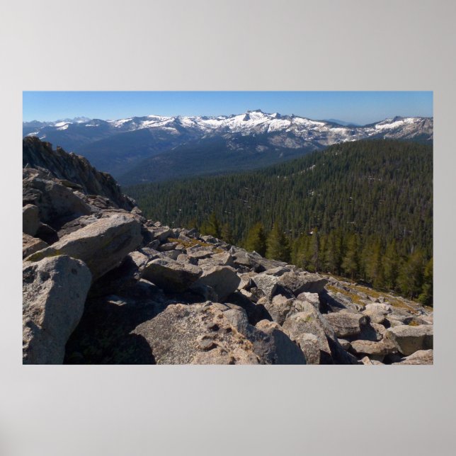 Affiche Vue depuis Mitchell Peak à Sequoia National Park (Devant)