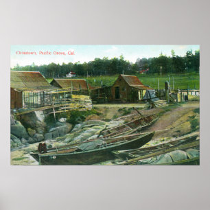 Affiche Vue des bateaux sur la plage dans Chinatown