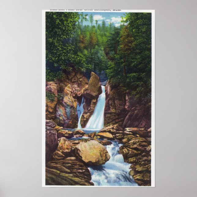 Affiche Vue des chutes Bash-Bish près de Great Barrington (Devant)