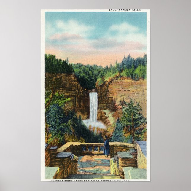 Affiche Vue des chutes Taughannock # 2 (Devant)