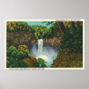 Affiche Vue des chutes Taughannock, 600 m d'altitude