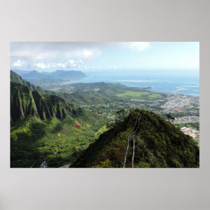 Affiche Vue des Escaliers au Ciel (Hawaii)