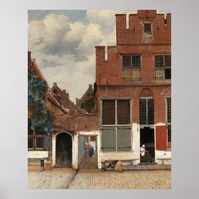 Affiche Vue des maisons à Delft (La Petite Rue) (Devant)