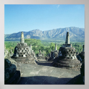 Affiche Vue des trois terrasses circulaires