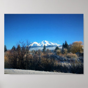 Affiche Vue d'hiver à Mount Shasta, CA
