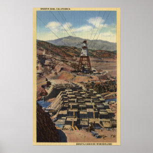 Affiche Vue du barrage de Shasta