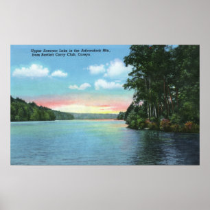 Affiche Vue du Bartlett Carry Club sur le lac Upper Sarana
