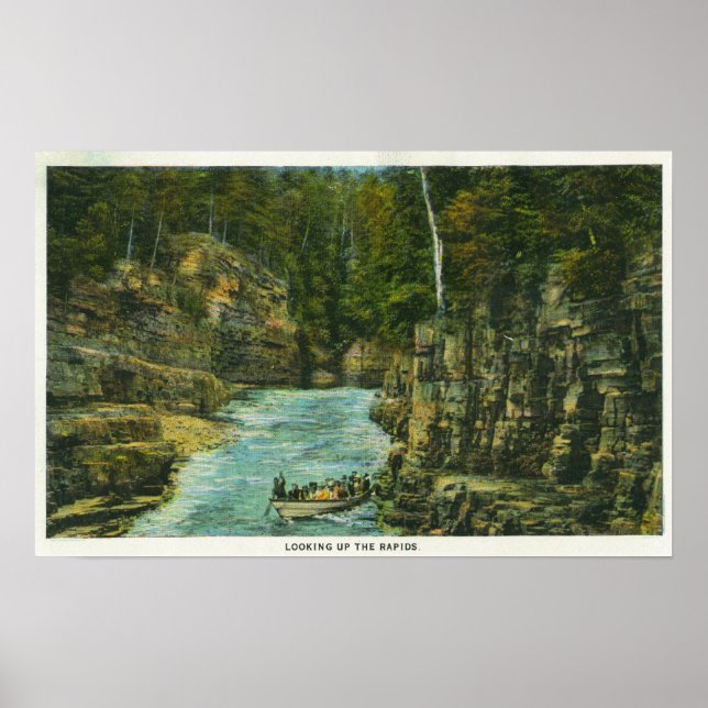 Affiche Vue du bateau à la recherche des rapides (Devant)