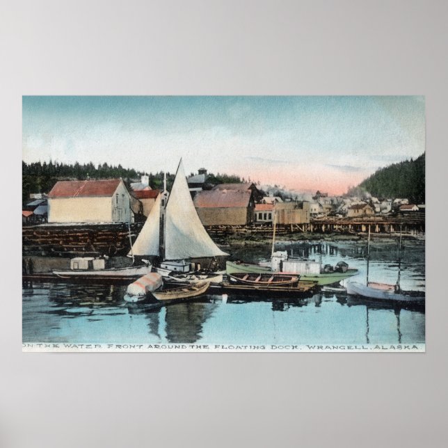Affiche Vue du bord de mer du quai flottant (Devant)