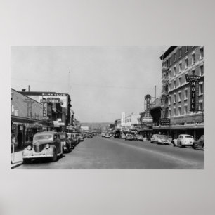 Affiche Vue du centre-ville de Chehalis, Washington Photo