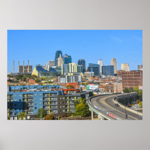 Affiche Vue du centre-ville de Kansas City, Missouri