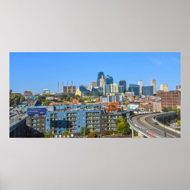 Affiche Vue du centre-ville de Kansas City, Missouri (Devant)