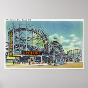 Affiche Vue du cyclone Rollercoaster # 2