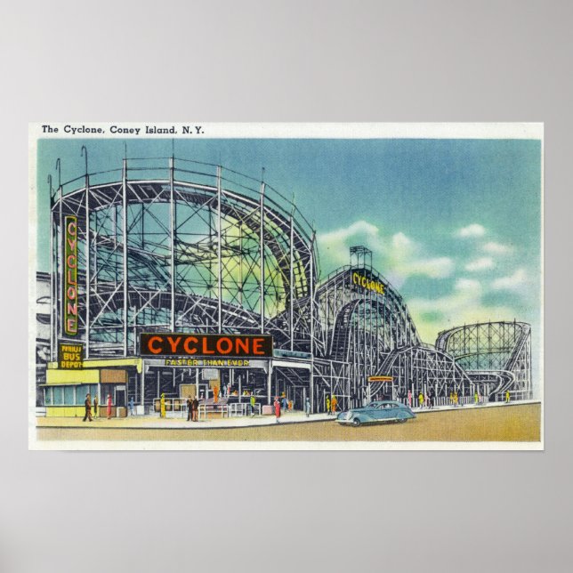 Affiche Vue du cyclone Rollercoaster # 2 (Devant)