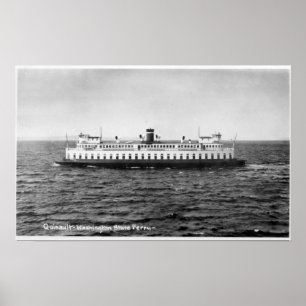Affiche Vue du ferry de Quinault
