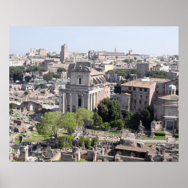 Affiche Vue du Forum de Rome sur les Français (Devant)